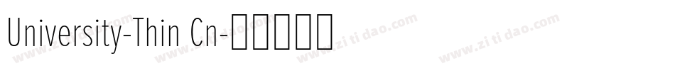 University-Thin Cn字体转换